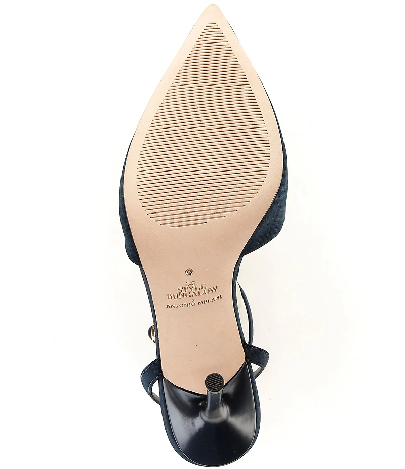 Antonio Melani x Style Bungalow Colette Fabric Bow Detail Ankle Wrap Stiletto Pumps