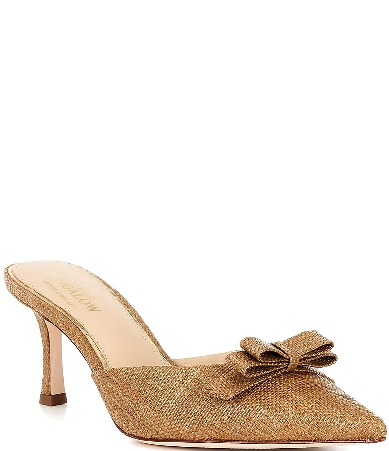 Antonio Melani x Style Bungalow Lido Raffia Bow Detail Dress Mules