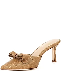 Antonio Melani x Style Bungalow Lido Raffia Bow Detail Dress Mules