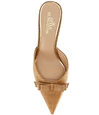 Antonio Melani x Style Bungalow Lido Raffia Bow Detail Dress Mules