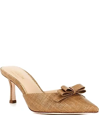 Antonio Melani x Style Bungalow Lido Raffia Bow Detail Dress Mules