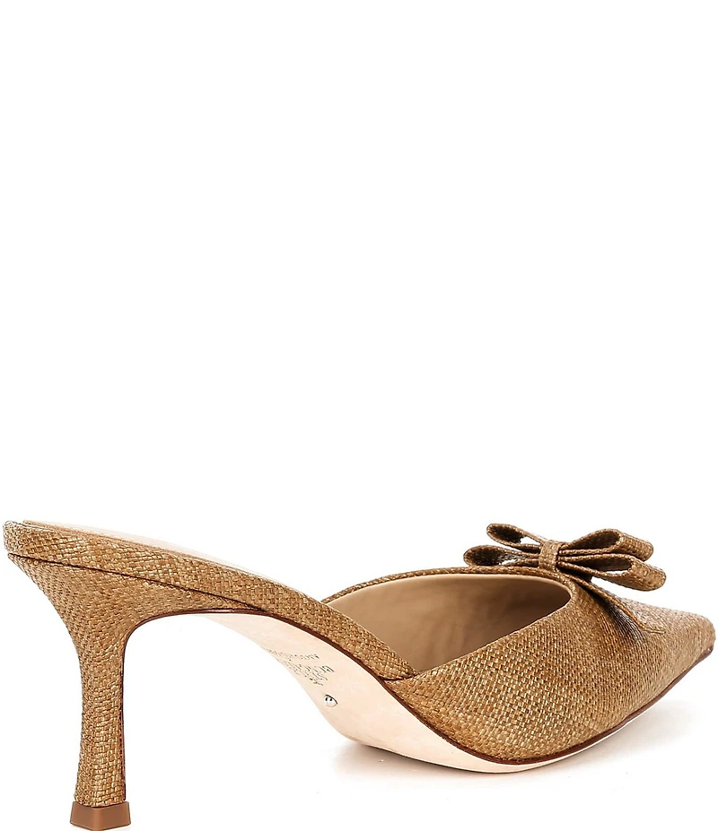 Antonio Melani x Style Bungalow Lido Raffia Bow Detail Dress Mules