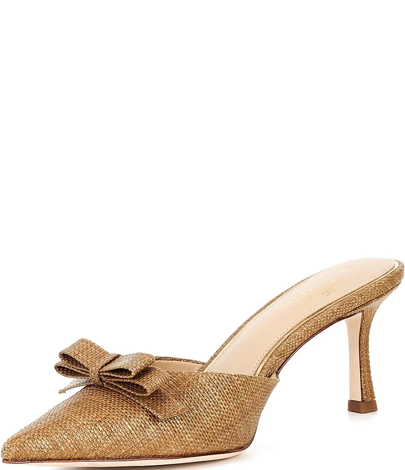 Antonio Melani x Style Bungalow Lido Raffia Bow Detail Dress Mules