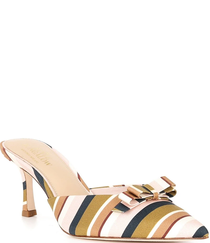 Antonio Melani x Style Bungalow Lido Stripe Print Bow Detail Dress Mules