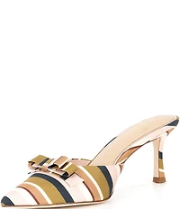 Antonio Melani x Style Bungalow Lido Stripe Print Bow Detail Dress Mules