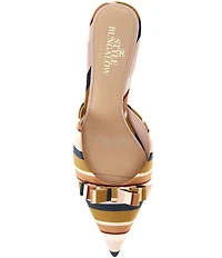 Antonio Melani x Style Bungalow Lido Stripe Print Bow Detail Dress Mules