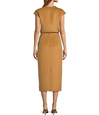 Antonio Melani x Style Bungalow The Conservatory Two Piece Wool Blend Blouse & Pencil Skirt Set