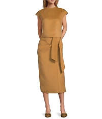 Antonio Melani x Style Bungalow The Conservatory Two Piece Coordinating Wool Blend Blouse & Pencil Skirt Set
