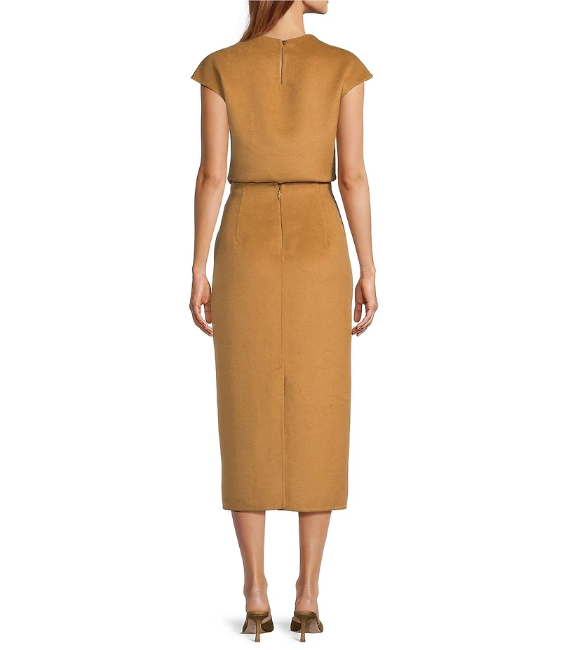 Antonio Melani x Style Bungalow The Conservatory Two Piece Coordinating Wool Blend Blouse & Pencil Skirt Set