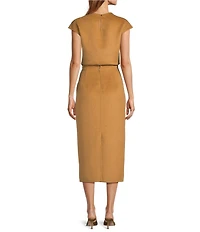 Antonio Melani x Style Bungalow The Conservatory Two Piece Coordinating Wool Blend Blouse & Pencil Skirt Set