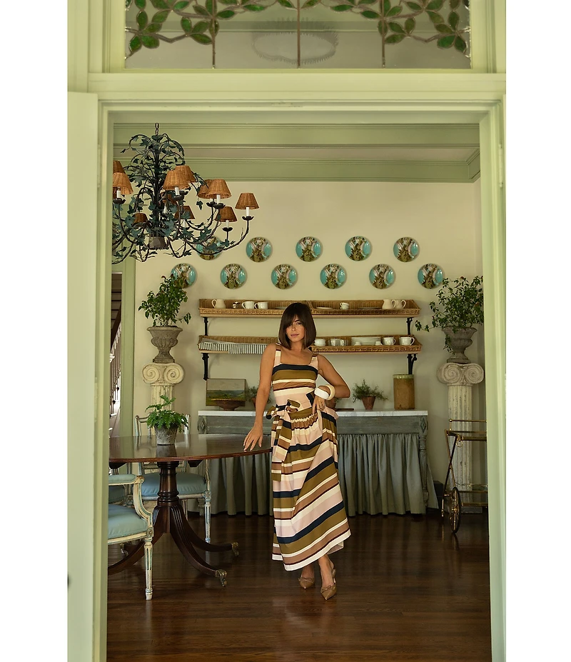 Antonio Melani x Style Bungalow The Luncheon Square Neck Sleeveless A-Line Dress