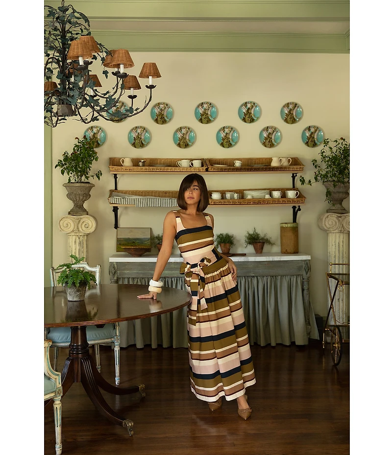 Antonio Melani x Style Bungalow The Luncheon Square Neck Sleeveless A-Line Dress