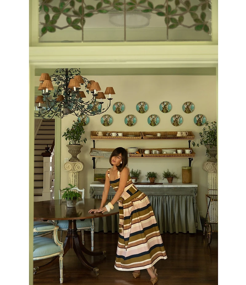 Antonio Melani x Style Bungalow The Luncheon Square Neck Sleeveless A-Line Dress