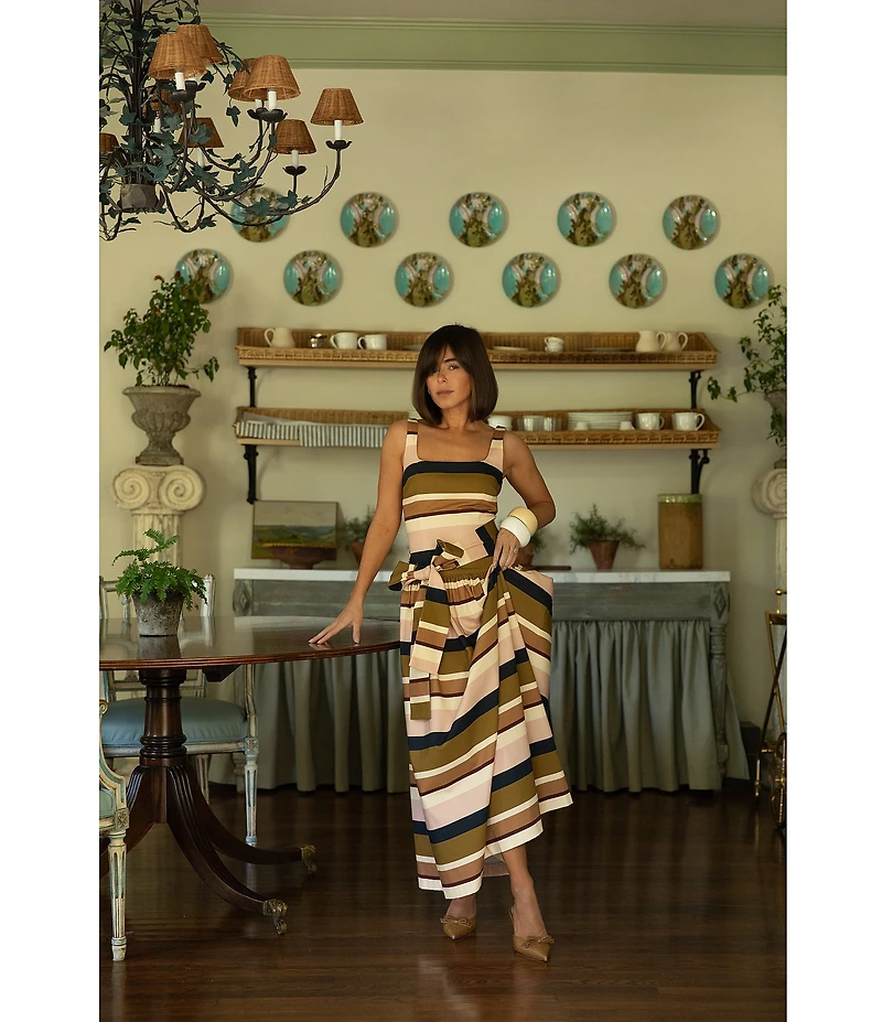 Antonio Melani x Style Bungalow The Luncheon Square Neck Sleeveless A-Line Dress