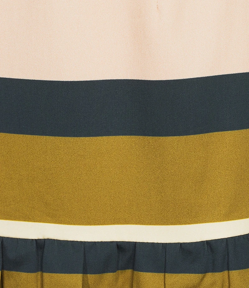 Antonio Melani X Style Bungalow The Town Sateen Stripe Coordinating A-Line Midi Skirt