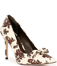 Antonio Melani x Style Bungalow Worth Floral Fabric Bow Detail Stiletto Pumps