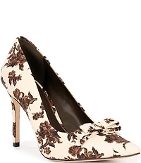 Antonio Melani x Style Bungalow Worth Floral Fabric Bow Detail Stiletto Pumps