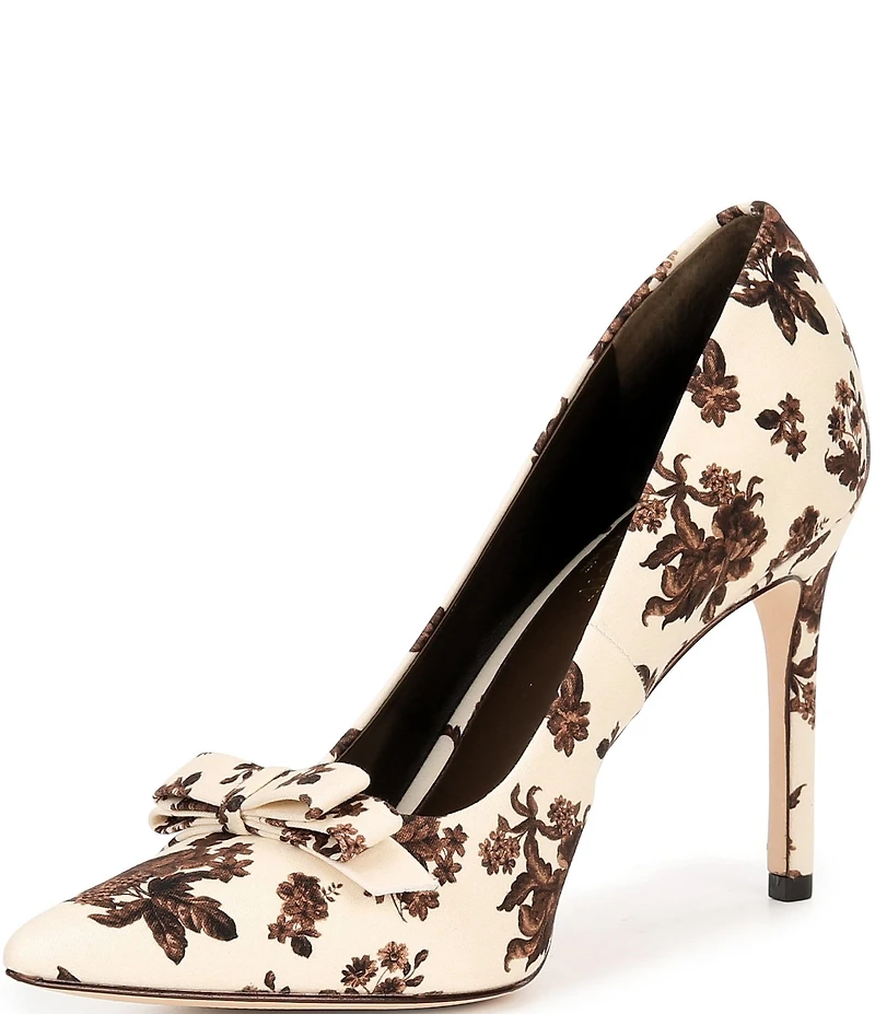 Antonio Melani x Style Bungalow Worth Floral Fabric Bow Detail Stiletto Pumps