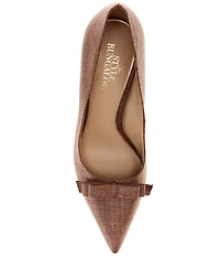 Antonio Melani x Style Bungalow Worth Raffia Bow Detail Stiletto Pumps