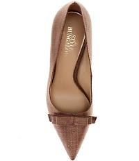 Antonio Melani x Style Bungalow Worth Raffia Bow Detail Stiletto Pumps