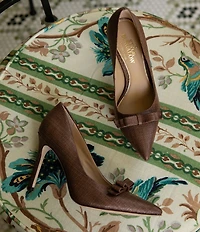 Antonio Melani x Style Bungalow Worth Raffia Bow Detail Stiletto Pumps