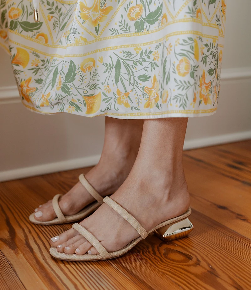 Antonio Melani x Style by Simkins Birdie Banded Raffia Dress Slide Sandals