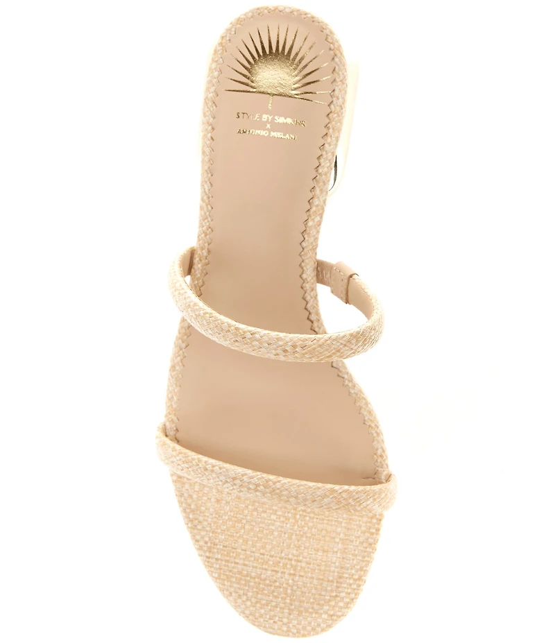 Antonio Melani x Style by Simkins Birdie Banded Raffia Dress Slide Sandals
