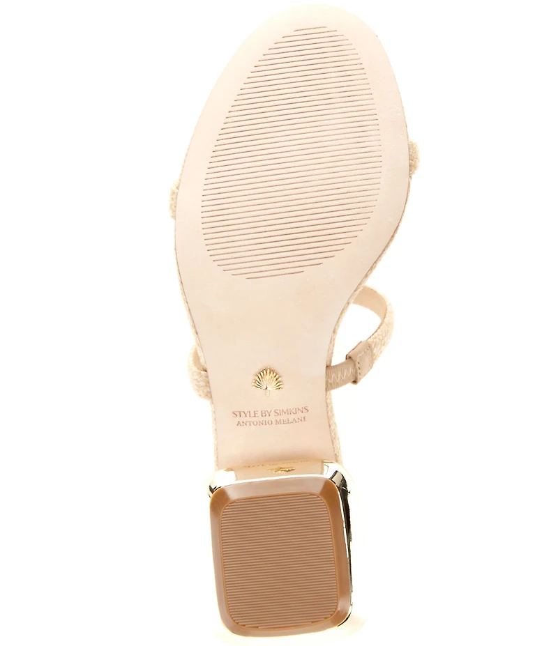 Antonio Melani x Style by Simkins Birdie Banded Raffia Dress Slide Sandals