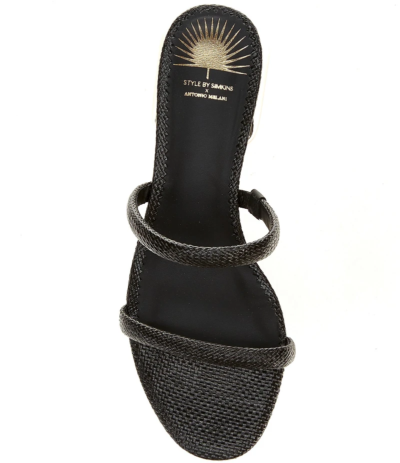 Antonio Melani x Style by Simkins Birdie Banded Raffia Dress Slide Sandals
