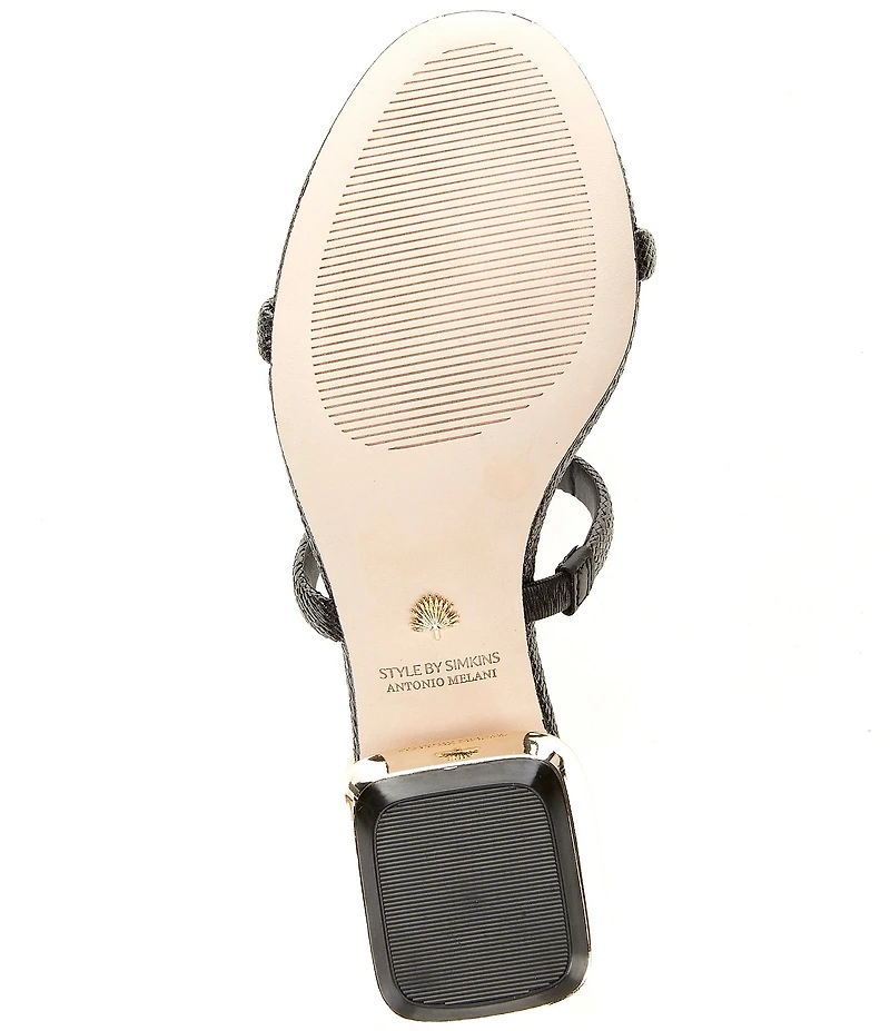 Antonio Melani x Style by Simkins Birdie Banded Raffia Dress Slide Sandals