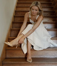 Antonio Melani x Style by Simkins Lisa Raffia Ornamented Slingback Pumps