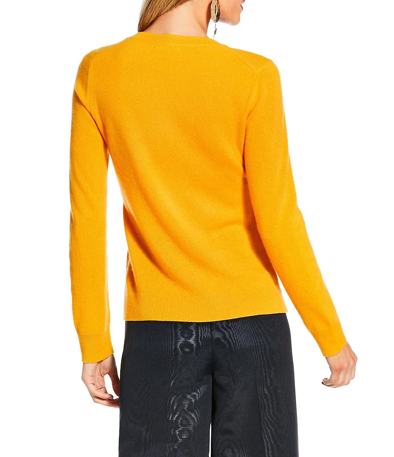 Antonio Melani x The Nat Note Cameron Luxury Cashmere Crew Neck Long Sleeve Knit Sweater