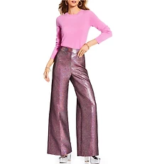 Antonio Melani x The Nat Note Cameron Luxury Cashmere Crew Neck Long Sleeve Knit Sweater