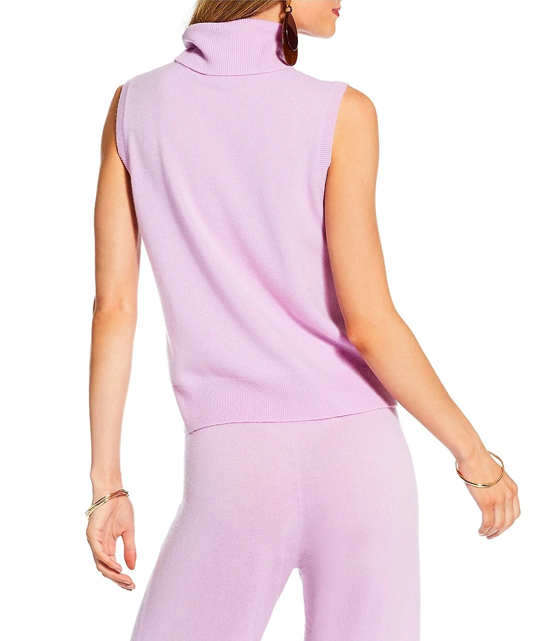 Antonio Melani x The Nat Note Ivonne Coordinating Turtleneck Sleeveless Cashmere Sweater
