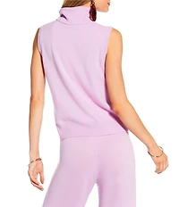 Antonio Melani x The Nat Note Ivonne Coordinating Turtleneck Sleeveless Cashmere Sweater
