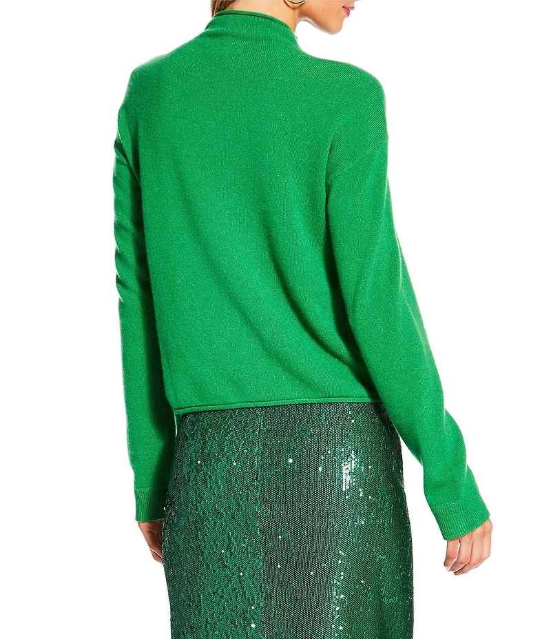 Antonio Melani x The Nat Note Jessica Mock Neck Cashmere Sweater