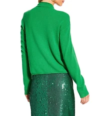 Antonio Melani x The Nat Note Jessica Mock Neck Cashmere Sweater