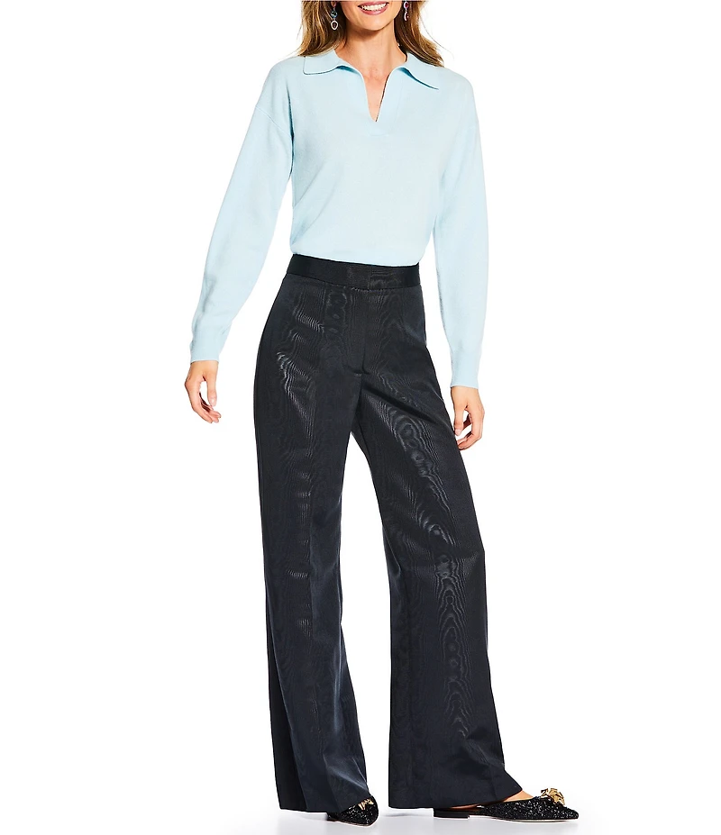 Antonio Melani x The Nat Note Maddie Henley Johnny Collar Long Sleeve Cashmere Sweater