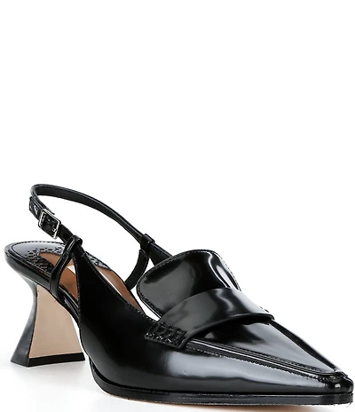 Antonio Melani Zeke Box Leather Tailored Slingback Pumps