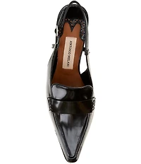 Antonio Melani Zeke Box Leather Tailored Slingback Pumps