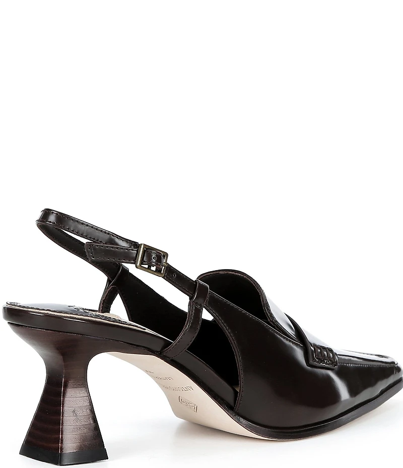 Antonio Melani Zeke Box Leather Tailored Slingback Pumps
