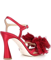 Antonio Melani Zora Satin Frayed Bow Dress Sandals
