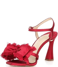 Antonio Melani Zora Satin Frayed Bow Dress Sandals
