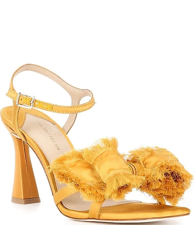 Antonio Melani Zora Satin Frayed Bow Dress Sandals