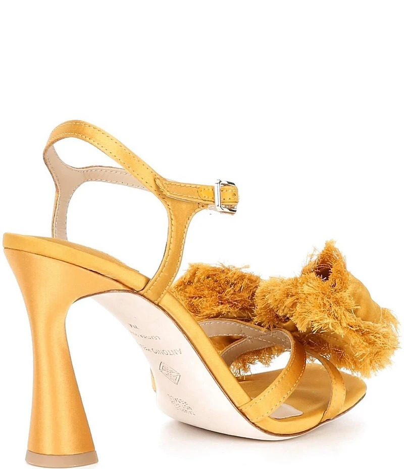 Antonio Melani Zora Satin Frayed Bow Dress Sandals