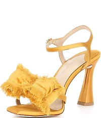 Antonio Melani Zora Satin Frayed Bow Dress Sandals
