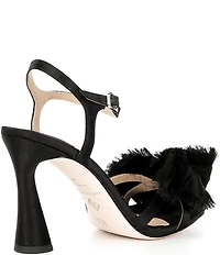 Antonio Melani Zora Satin Frayed Bow Dress Sandals