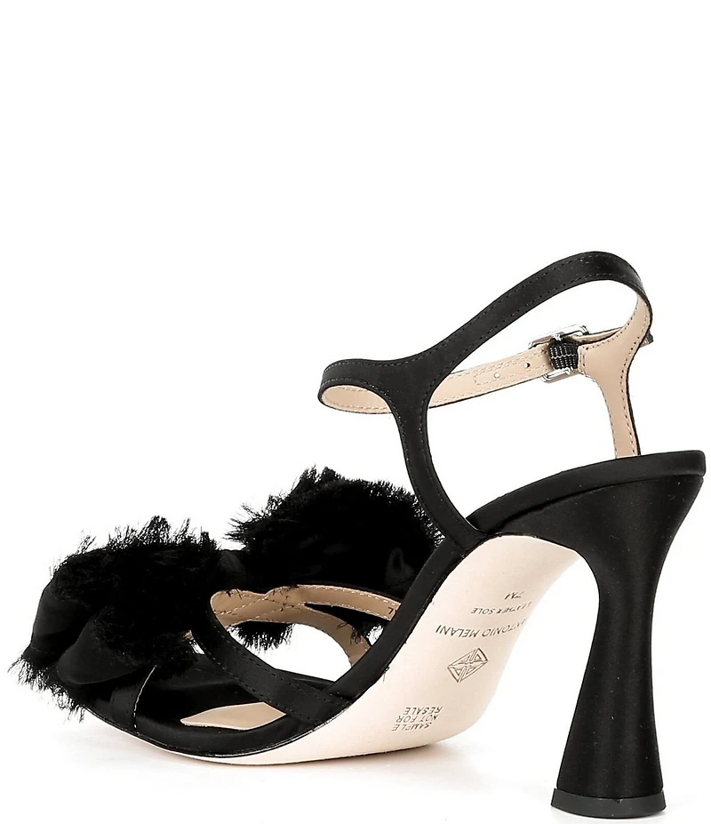 Antonio Melani Zora Satin Frayed Bow Dress Sandals