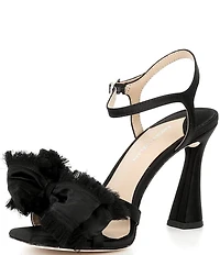 Antonio Melani Zora Satin Frayed Bow Dress Sandals
