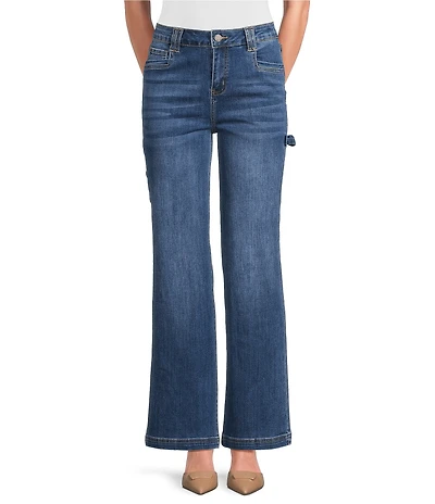 APNY Carpenter Stretch Denim Wide Leg Jeans
